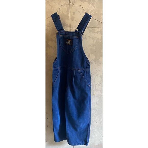Vintage Wrangler Kids 4T denim overalls Quality Integrity Made in USA - Picture 4 of 11